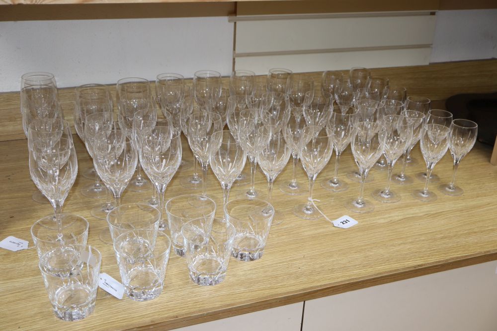 An Edinburgh International part suite of table cut glassware (approximately 55 pieces)